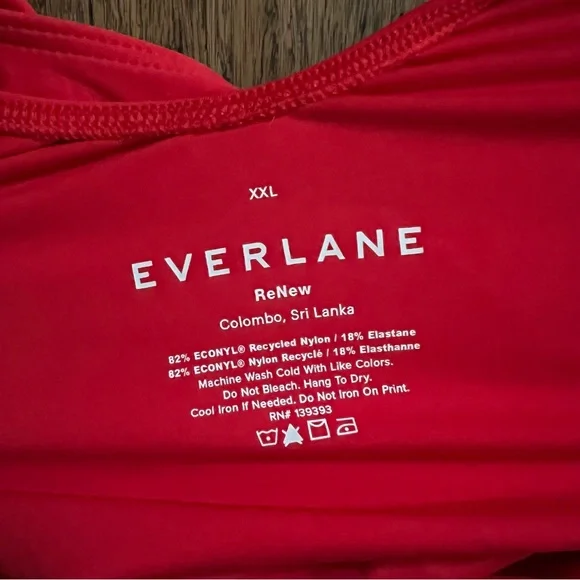 NWT Everlane The Square Neck One Piece Red Swimsuit Size XXL Bathingsuit - Picture 9 of 11
